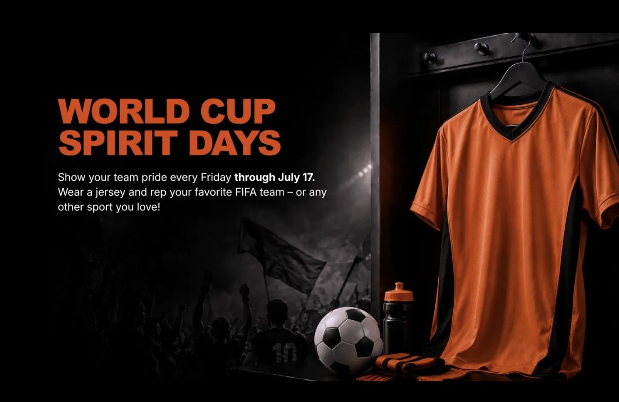 Kubota digital signage slide: World Cup Spirit Days